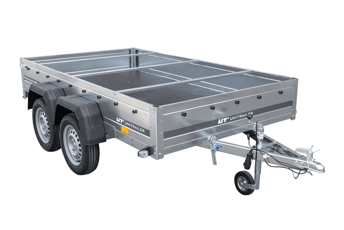 Přívěs pro auto 264x150 UNITRAILER GARDEN 265/2 KIPP s rámem H-0 a modrým krytem