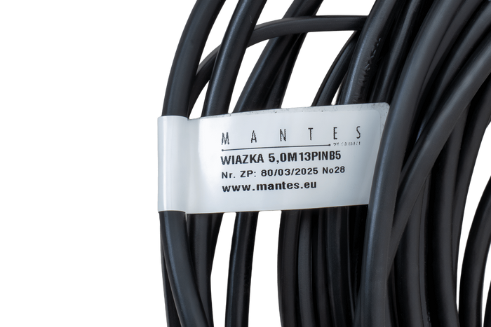 Elektroinstalace MANTES, svazek tažného vozidla, 5m, zástrčka 13 PIN, bajonety 2x 5 PIN