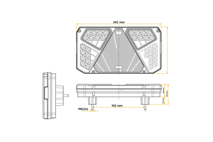Zadní světla WAŚ W125L+W125P 7 funkcí levá+pravá