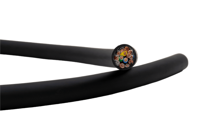 Elektrický kabel HYBSZ YLY-S 8x1,5+5x2,5 třináctižilový - 1m