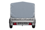 Jednonápravový přívěs s hliníkovými bočnicemi 200x125 Unitrailer Garden 201 KIPP ALU s rámem H-800 a šedým krytem