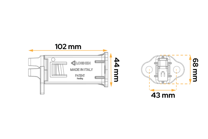 LOKHEN ORIGAMY skládací klín na kola 36 h: 151 mm / sada s rukojetí