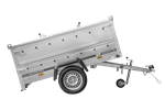 Lehký přívěs 200x125 UNITRAILER GARDEN 201 KIPP s bočnicemi BIS a hliníkovou plachtou