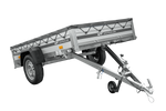 Jednonápravový přívěs s hliníkovými bočnicemi 230x125 Unitrailer Garden 230 KIPP ALU s rámem H-0 a šedým krytem