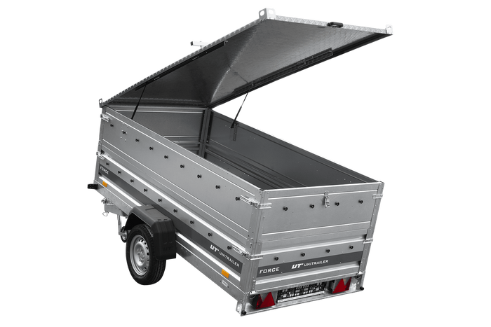 Jednonápravový přívěs 264x125 UNITRAILER FORCE 264 KIPP s bočnicemi BIS a hliníkovou plachtou