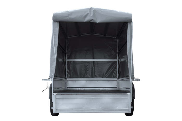 Přívěs pro auto 264x125 UNITRAILER GARDEN 264 KIPP s rámem H-1100 a šedou plachtou