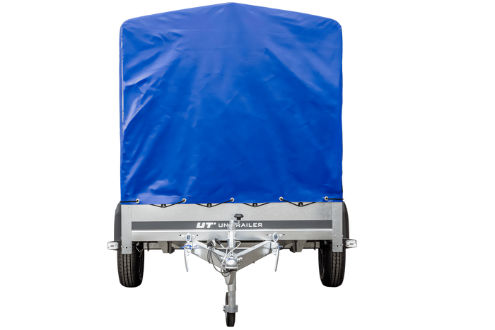 Přívěs pro auto 230x125 UNITRAILER GARDEN 230 KIPP s rámem H-1100 a modrým krytem