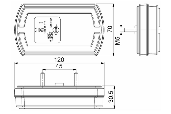 HORPOL CLEOfront LZD 2789 LED přední světlo 2 funkce univerzální