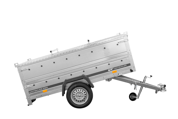 Jednonápravový přívěs 230x125 UNITRAILER GARDEN 230 KIPP s bočnicemi BIS a hliníkovou plachtou