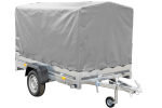 Přívěs za auto na pružinách 230x125 UNITRAILER GARDEN 230/R KIPP s rámem H-1100 a šedým krytem