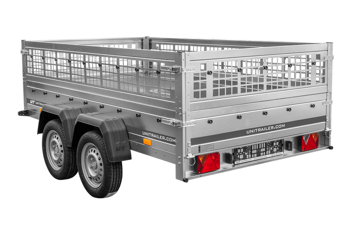 Přívěs za auto 264x150 UNITRAILER GARDEN 265/2 KIPP s pletivovými bočnicemi