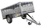 Přívěs Garden Trailer 230 KIPP s síťovanými BIS bočnicemi, rámem H-0 a šedou plachtou