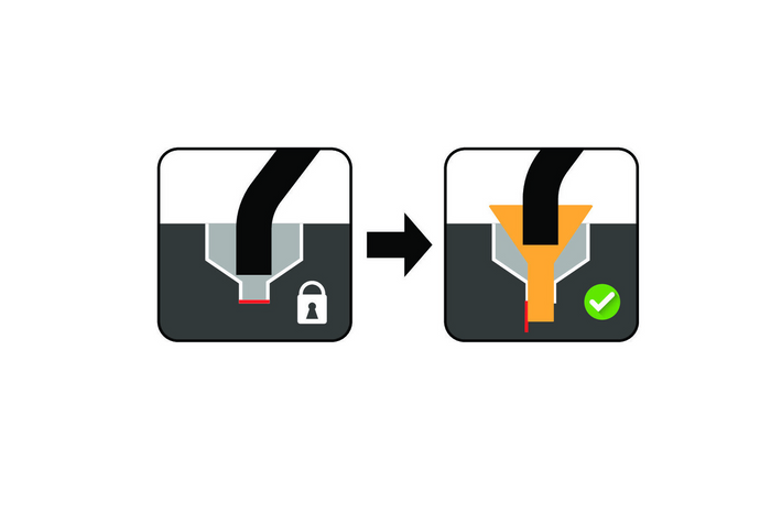 Adaptér pro plnicí hrdlo paliva LAMPA 66988 pro nádrže s naftou/benzínem, průměr 50-25 mm