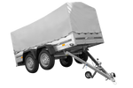 Dvounápravový přívěs 264x125 UNITRAILER GARDEN 264/2 KIPP s rámem H-800 a šedou plachtou