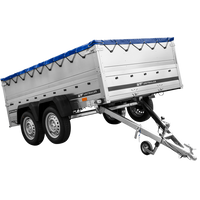 Dvounápravový přívěs 264x150 UNITRAILER GARDEN 265/2 KIPP s bočnicemi BIS, rámem H-0 a modrým krytem