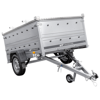 Jednonápravový přívěs na pružinách 230x125 UNITRAILER GARDEN 230/R KIPP s bočnicemi BIS a hliníkovou plachtou
