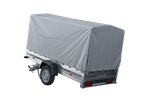 Přívěs pro auto 264x125 UNITRAILER GARDEN 264 KIPP s rámem H-1100 a šedou plachtou