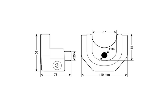 Ochrana koule tažného zařízení LAMP 65404 univerzální zámek