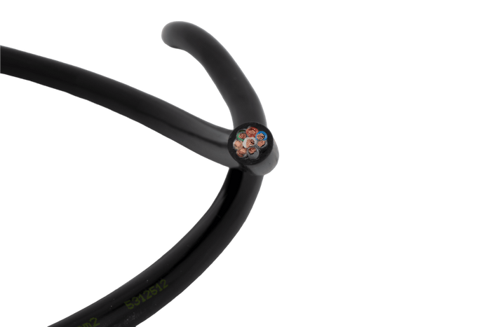 Osmižilový elektrický kabel HYBSZ YLY-S 8x1 - 1 m