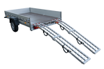 Skládací hliníkové rampy UNITRAILER ALR002 pro přívěsy 221 cm 680 kg s popruhem, sada 2 ks