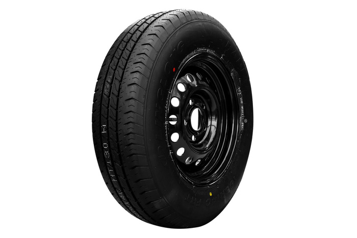 Zesílené kolo pro přívěs LINGLONG TYRE 185/80 R14C 104/102N UNITRAILER RIM černý 5,5Jx14"H2 5x112 ET:30