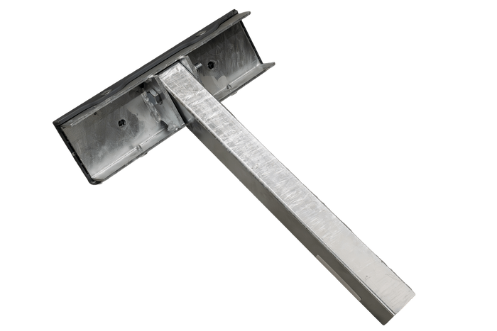 OUTLET UNITRAILER plochá boční podpěra, délka 30 cm, výška 40 cm, pro lodní přívěs, ŠEDÁ