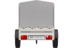Jednonápravový přívěs 200x125 UNITRAILER GARDEN 201 KIPP s rámem H-800 a šedým krytem