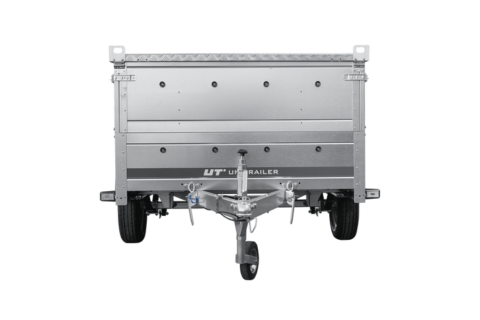 Jednonápravový přívěs na pružinách 264x125 UNITRAILER GARDEN 264/R KIPP s bočnicemi BIS a hliníkovou plachtou