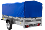 Přívěs pro auto 264x125 UNITRAILER FORCE 264 KIPP s rámem H-800 a modrým krytem
