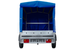 Přívěs pro auto 264x125 UNITRAILER GARDEN 264 KIPP s rámem H-1100 a modrým krytem