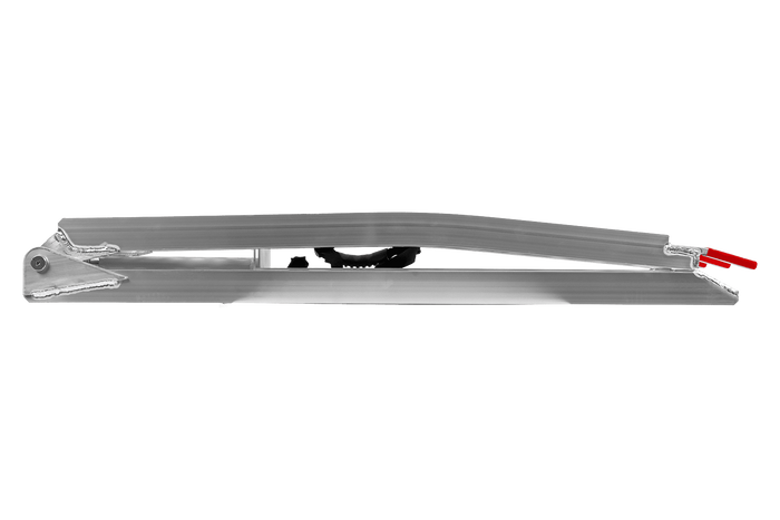 Skládací hliníková rampa UNITRAILER ALR003 pro přívěs 221 cm 340 kg s pásem a podpěrou