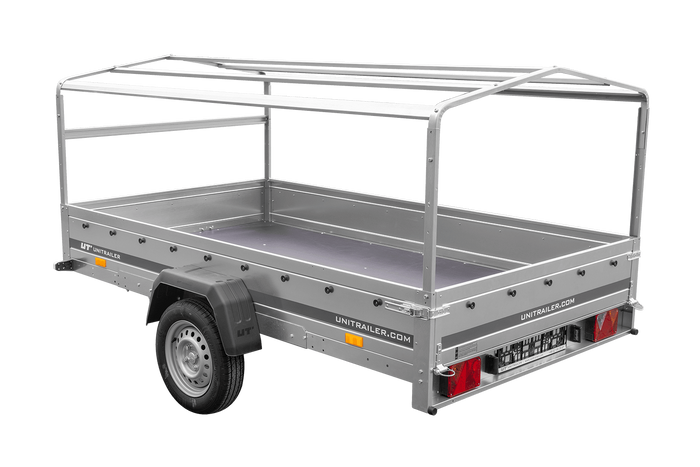 Jednonápravový přívěs 264x150 UNITRAILER GARDEN 265 KIPP s rámem H-800 a modrým krytem