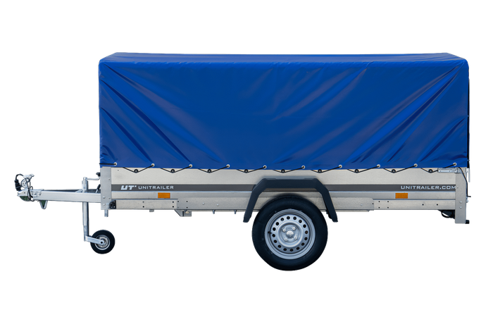 Lehký přívěs 264x125 UNITRAILER GARDEN 264 KIPP s rámem H-800 a modrým krytem