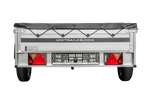 Jednonápravový přívěs s hliníkovými bočnicemi 230x125 Unitrailer Garden 230 KIPP ALU s rámem H-0 a šedým krytem