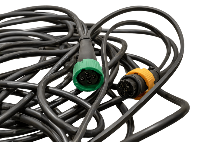 ZÁSUVKA MANTES elektroinstalační kabeláž pro přívěs 5,5 m 13pinová bajonetová zástrčka 2x 5pinová