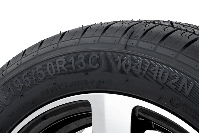 Zesílené kolo přívěsu TYRE KENDA 195/50 R13C 104/102N ALU RÁFEK STARCO leštěný 6Jx13"H2 5x112 ET:30