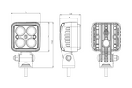 Bezpečnostní LED svítilna WAŚ 2244 W267, červená výstražná kontrolka