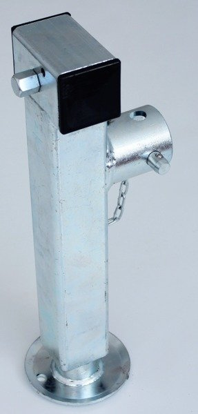 Výsuvná podpěra s klikou a adaptérem WINTERHOFF SF60-19-280 pro plošinový přívěs 1300 kg 415-655 mm