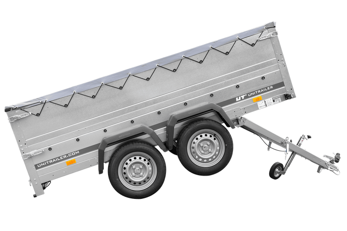 Přívěs Garden Trailer 264/2 KIPP s BIS bočnicemi, rámem H-0 a šedou plachtou