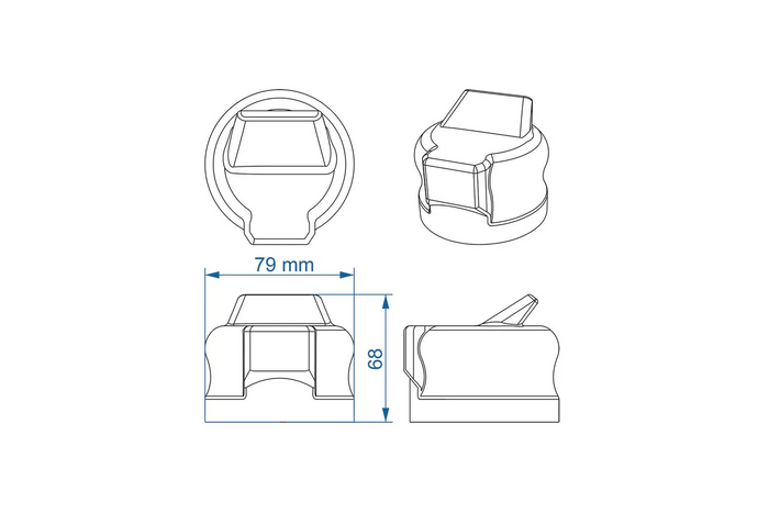 ProPlus 343530 Kryt zásuvky přívěsu, gumový kryt 79 mm