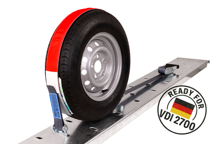 HEFFA CARLINE 130 přepravní pás pro odtahovku, zajišťovací pás pro kola 2,8 m/50 mm/5 t VDI 2700