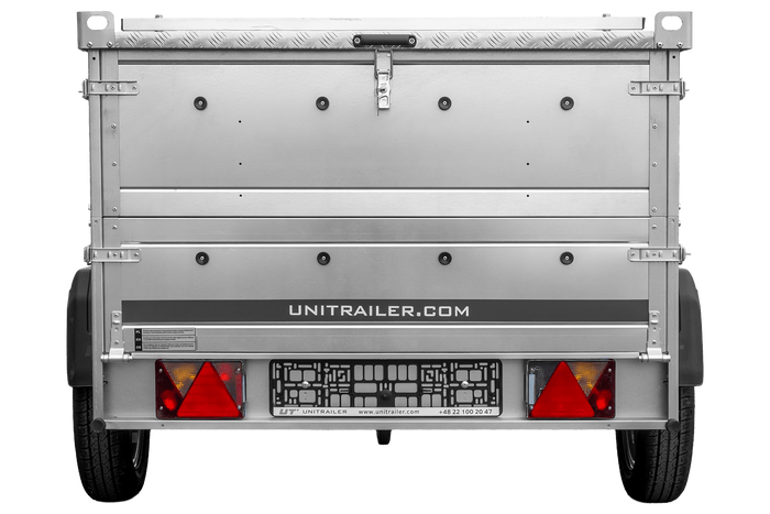 Lehký přívěs 200x125 UNITRAILER GARDEN 201 KIPP s bočnicemi BIS a hliníkovou plachtou