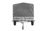 Jednonápravový přívěs s hliníkovými bočnicemi 230x125 Unitrailer Garden 230 KIPP ALU s rámem H-800 a šedým krytem