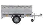 Přívěs Garden Trailer 200 Kipp s BIS bočnicemi, rámem H-0 a šedou plachtou