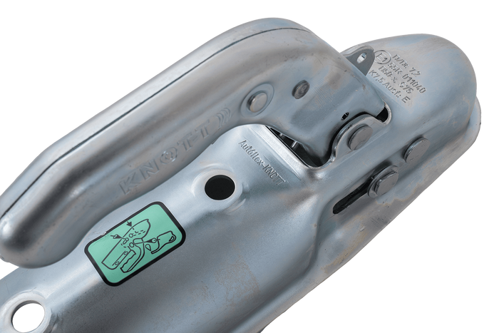 Kulové tažné zařízení KNOTT K7.5-E pro přívěs o hmotnosti 750 kg s trubkovou ojí o průměru 70 mm