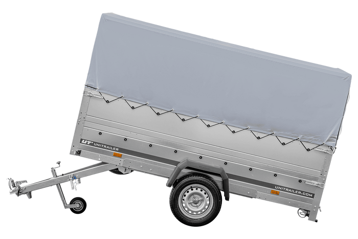 Lehký přívěs 264x125 UNITRAILER GARDEN 264 KIPP s bočnicemi BIS, rámem H-800 a šedým krytem