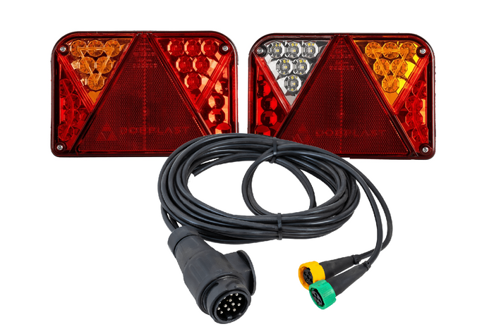Zadní světla DOBPLAST DPT35 LED + kabelový svazek MANTES 4m 13PIN
