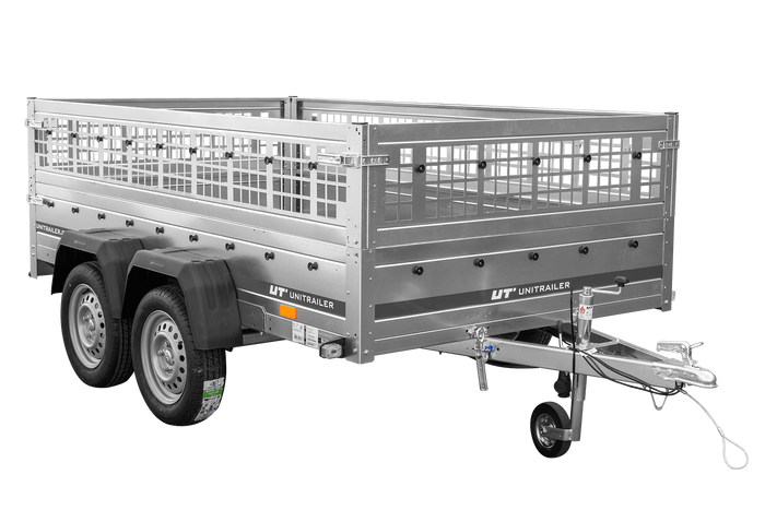 Přívěs za auto 264x150 UNITRAILER GARDEN 265/2 KIPP s pletivovými bočnicemi