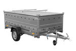 Jednonápravový přívěs na pružinách 264x125 UNITRAILER GARDEN 264/R KIPP s bočnicemi BIS a hliníkovou plachtou