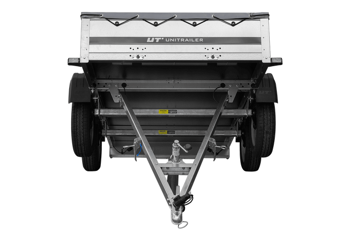 Dvounápravový přívěs 264x125 UNITRAILER GARDEN 264/2 KIPP s rámem H-0 a šedou plachtou